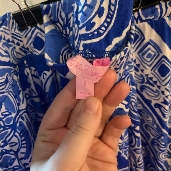 EUC Lilly Pulitzer Blue Water Open Crush Maxi S - Picture 3 of 5